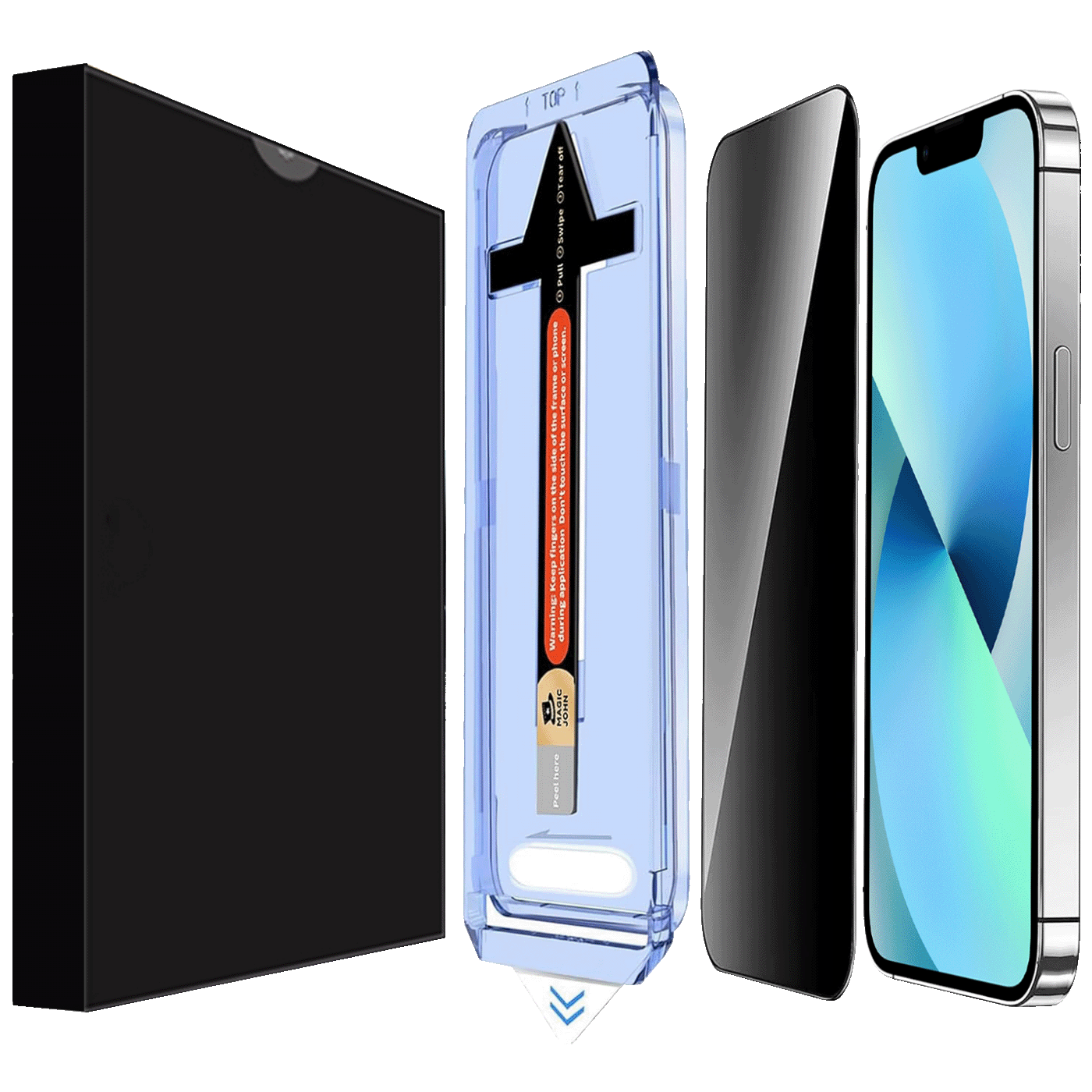 NN-Su Zaštitno staklo za zaštitu privatnosti za iPhone 13/13 Pro - iPhone 13/13 Pro Privacy T. Glass