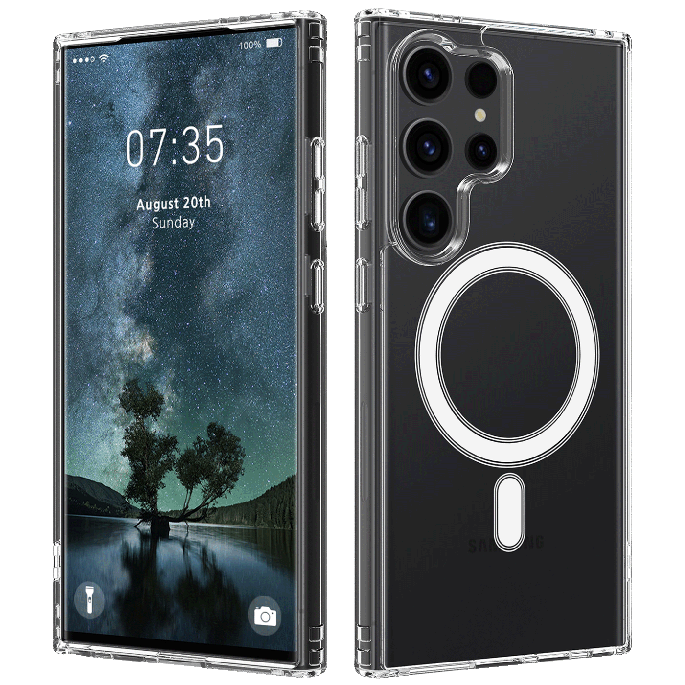 NN-Su Maska za Samsung S25 Ultra, MagSafe, Transparent - Galaxy S25 Ultra MagSafe Phone Case