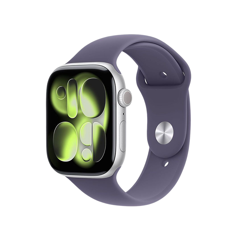 Apple Watch Series 11 GPS 46mm Silver Aluminium case+purple fog SB MEV94 S/M
