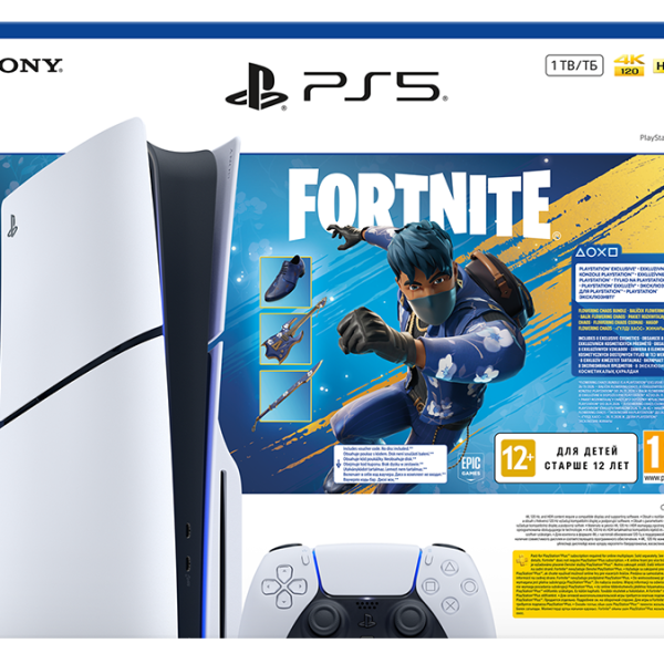 PlayStation 5 Slim konzola sa Fortnite Flowering Chaos motivom i optičkim diskom od 1TB