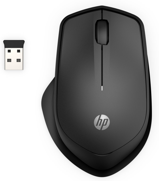 HP Wireless Silent Mouse 280 crni bežični miš na bijeloj pozadini