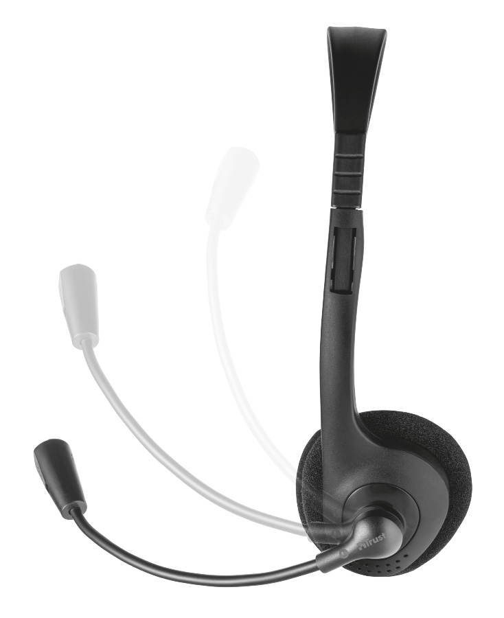 Trust Primo Chat žičane on-ear slušalice crne boje sa duplim 3.5 mm konektorom