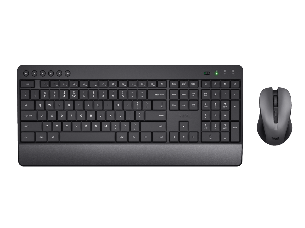 Trust Comfort Wireless Set tastatura i miš, premium eco set na bijeloj podlozi