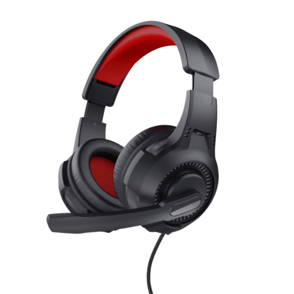 Trust Basics Gaming žičane slušalice na uši, 3.5mm kabel, crni dizajn