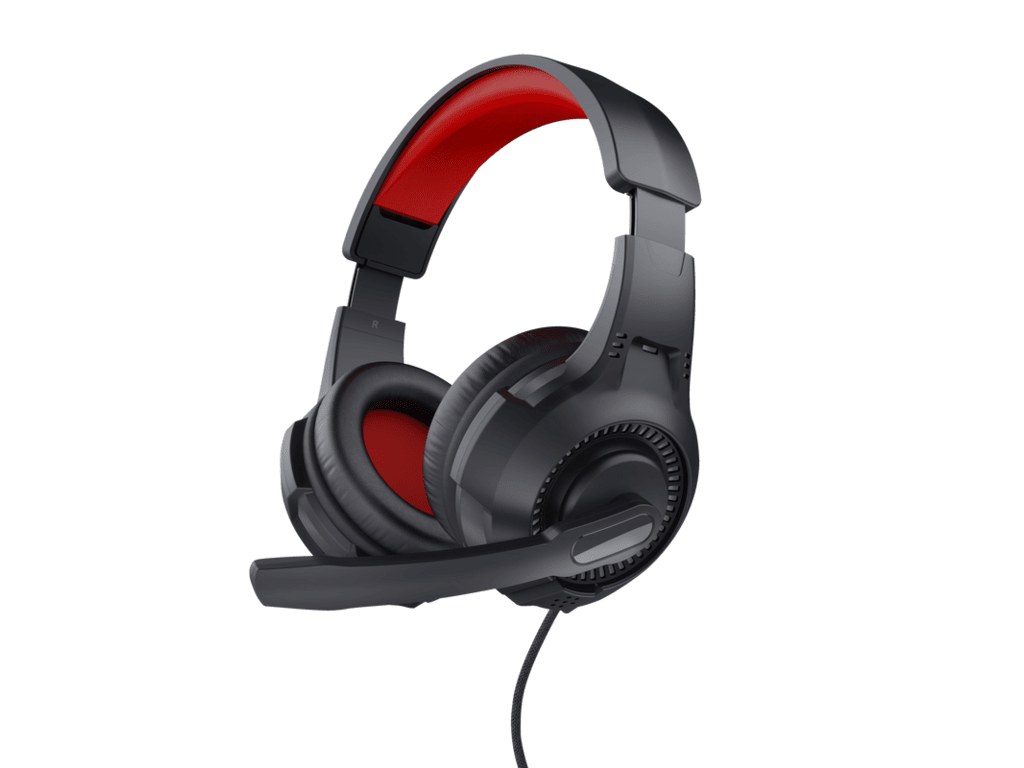 Trust Basics Gaming žičane slušalice na uši, 3.5mm kabel, crni dizajn