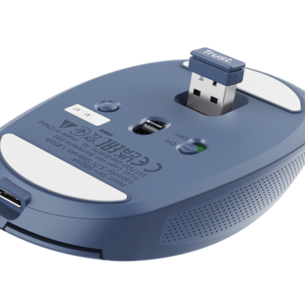 Trust OZAA compact wireless miš plave boje na bijeloj podlozi