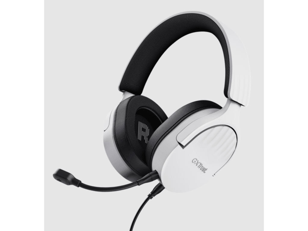 Trust GXT489W FAYZO bijele žičane gaming slušalice over-ear sa odvojivim mikrofonom