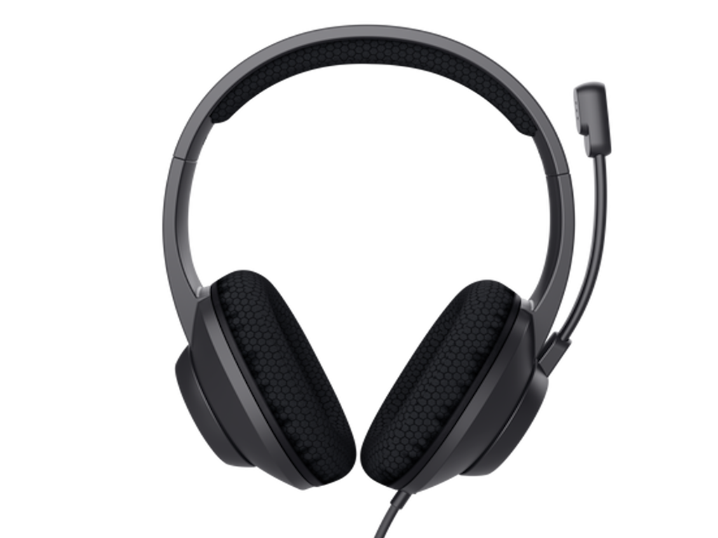 Trust Ayda Max USB-ENC žičane slušalice, noise-cancelling mikrofon, stereo, crne boje na bijeloj podlozi