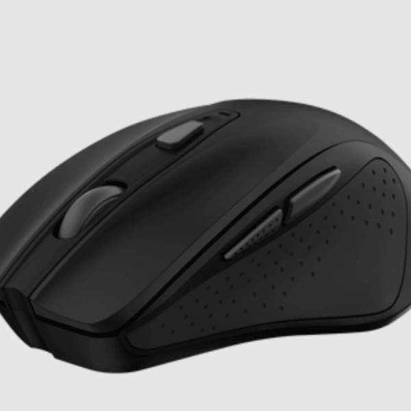 Trust Nito silent wireless miš crni, USB-A, 800-2200 dpi na bijeloj pozadini
