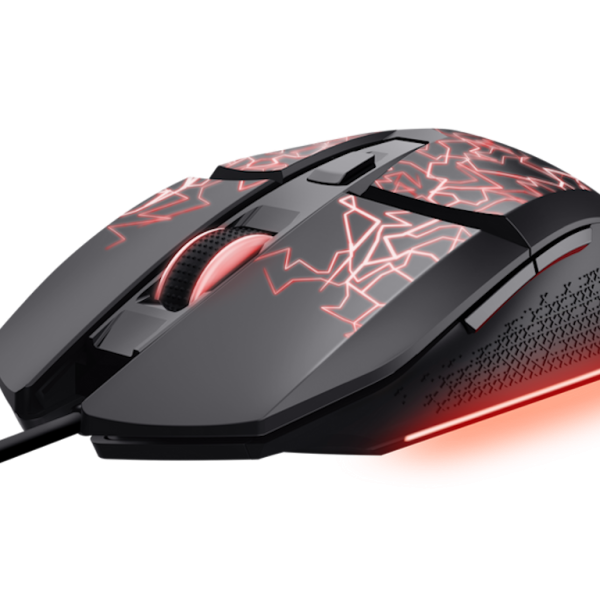 Trust GXT113 FELOX LED crni žičani gaming miš sa USB-A konektorom i osvjetljenjem