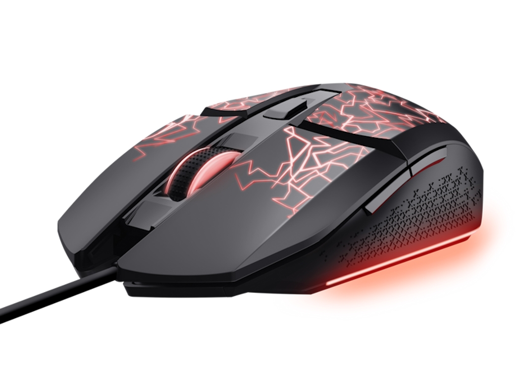 Trust GXT113 FELOX LED crni žičani gaming miš sa USB-A konektorom i osvjetljenjem