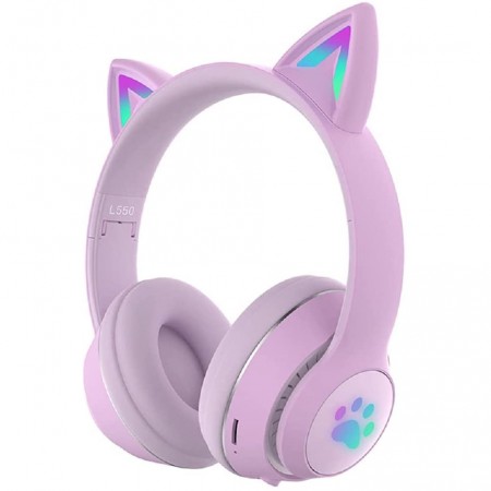 BORG Bluetooth slušalice L550 ljubičaste boje, over-ear bežične slušalice sa crnim jastučićima
