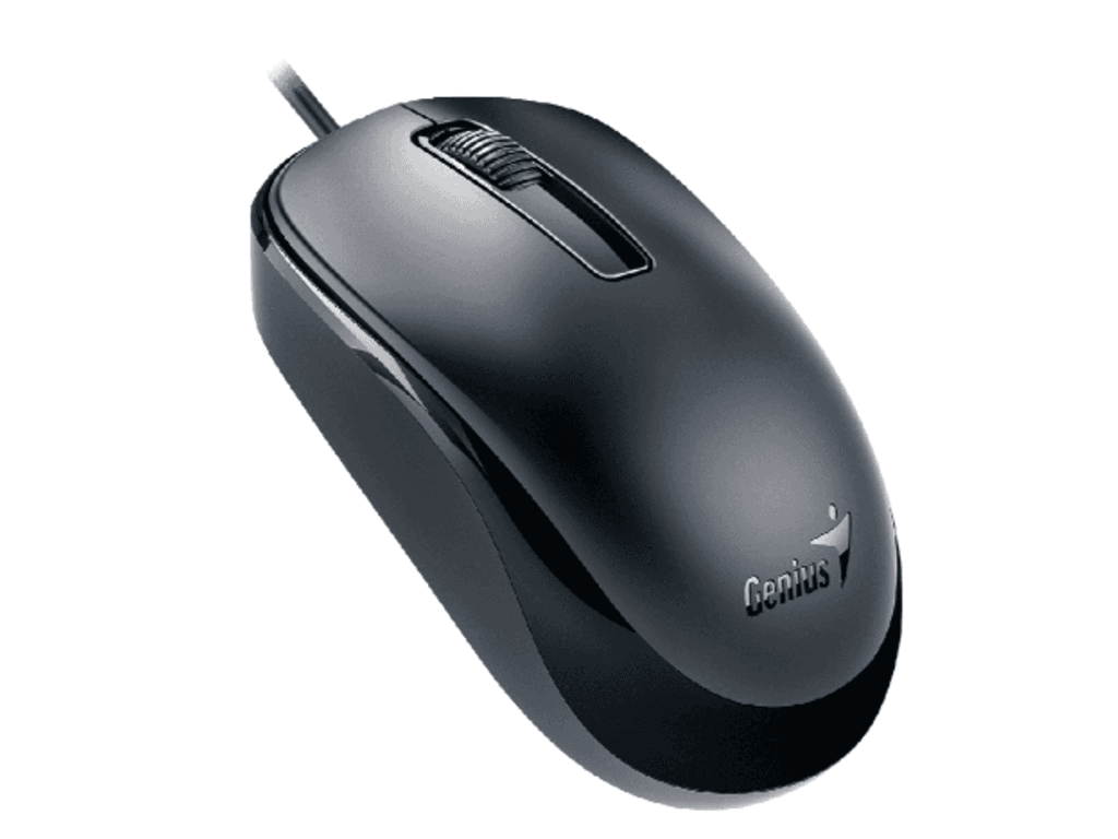 Genius DX-125 žičani optički miš u crnoj boji sa USB kablom i tri tipke