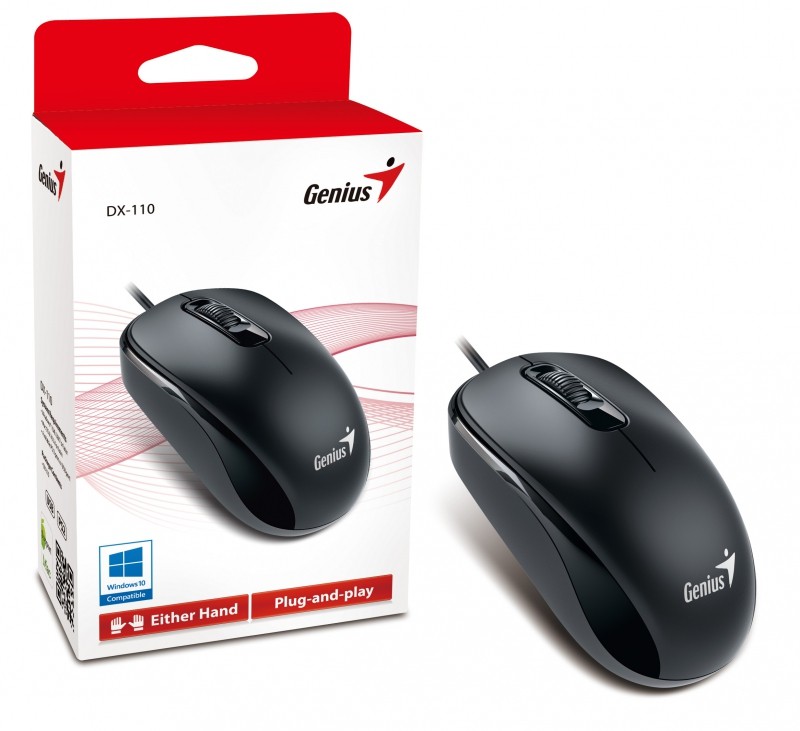 Genius miš DX-110 USB crni optički miš sa kablom