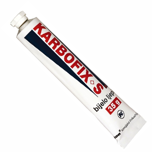 Bijelo ljepilo Karbofix 35 grama u tubi za papir