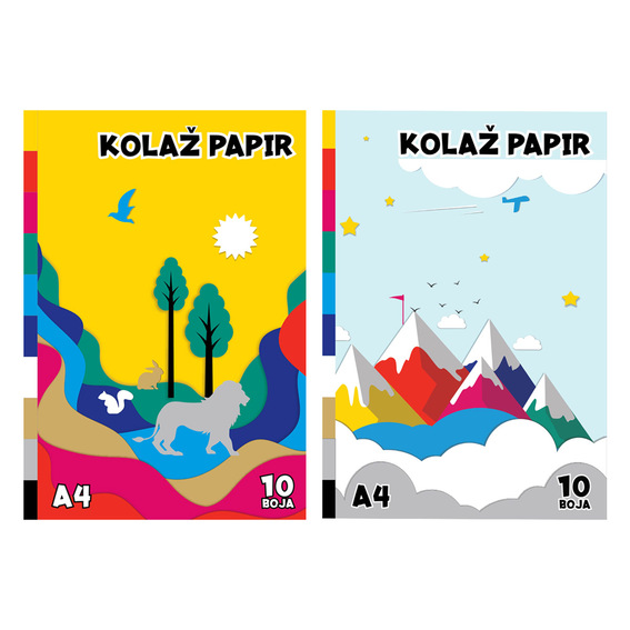 TTS kolaž papir A4 obični pakovanje od 10 listova