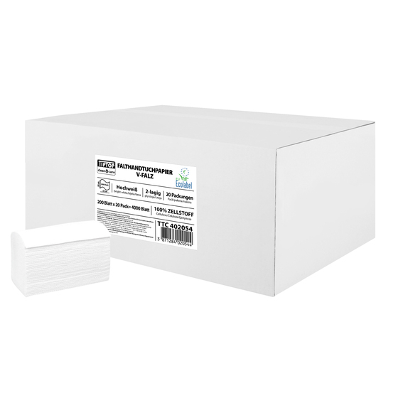TTC ubrus za ruke 3000 listova u V-preklopu, 2-slojni papir dimenzija 21x20,5cm