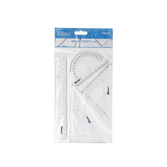 TTS geometrijski set od 20cm sa linijarom, trouglovima i uglomjerom