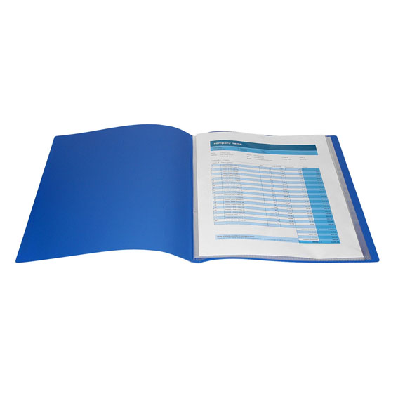 TTO fascikla PVC 30 folija plave boje na bijeloj podlozi