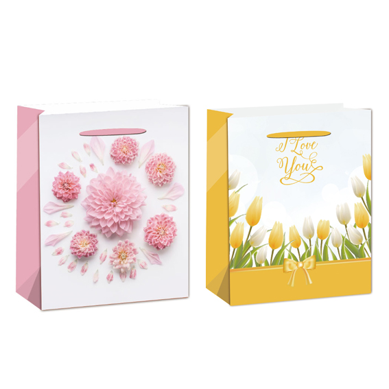 SE vrećica L Flowers 1 210g sa motivom cvijeta, OPP materijal, dimenzije 32x26x12cm