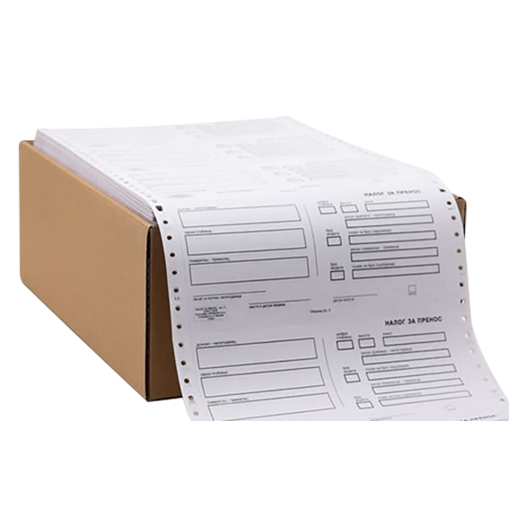 Kompjuterski papir Virman 1+2 u kutiji od 750 preklopa