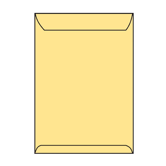 Žuta TTO koverta AD 1000 dimenzija 235x360mm na bijeloj pozadini