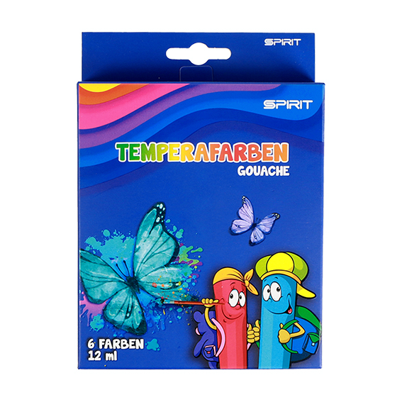 TTS Tempera 6/1 12ml set od šest živopisnih tempera boja