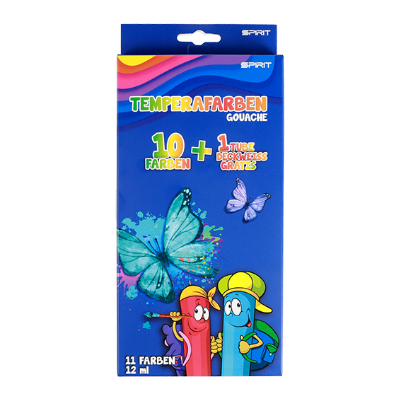 TTS Tempera 10+1 12ml set od 11 netoksičnih tempera boja u živopisnim nijansama