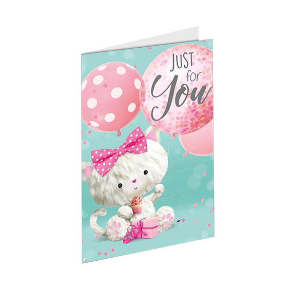 3D čestitka Just You sa motivom srca, dimenzija 12x18.5 cm