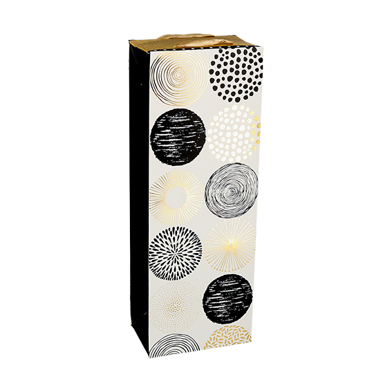 Elegantna kartonska vrećica SE Box Piće Circles dimenzija 12.5x34.5x8.3cm