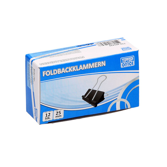 TTO Binderklips 25mm 12/1 metalni držač sa PVC okvirom na bijeloj podlozi