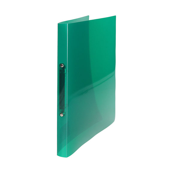 TTO fascikla od PVC materijala sa dva metalna prstena, A4 format, otvorena na stolu