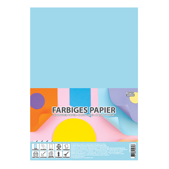 TTO papir u boji 80g A4 format 250 listova
