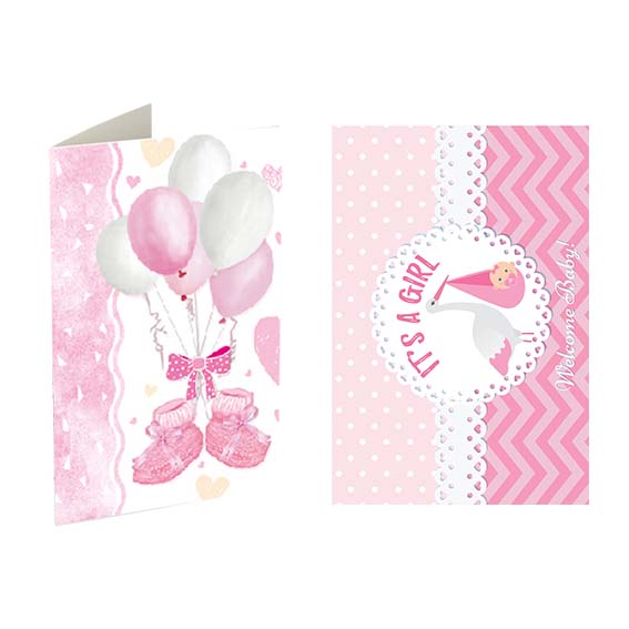 3D čestitka BabyGirl 02 s motivom bebe za djevojčice