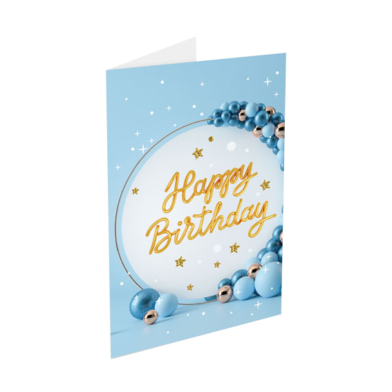 3D rođendanska čestitka s motivom kutije i tekstom Happy Birthday za djevojčice