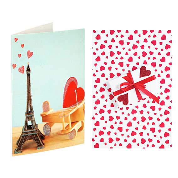 3D čestitka Love 03 s motivom Pariške romanse