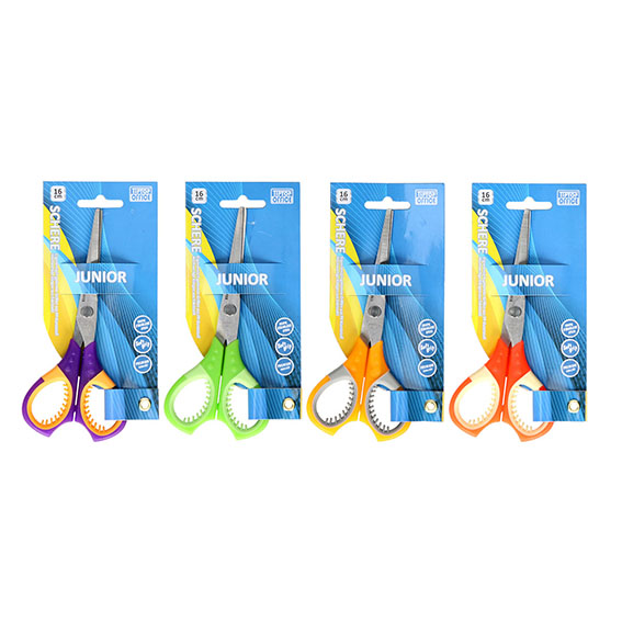 TTO makaze 16cm sa mekim gripom, Junior model, na bijeloj pozadini