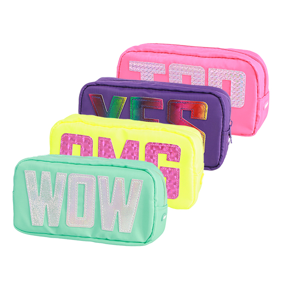 TTS prazna pernica JOY 4S19 s modernim printom i četiri motiva wow yes top omg