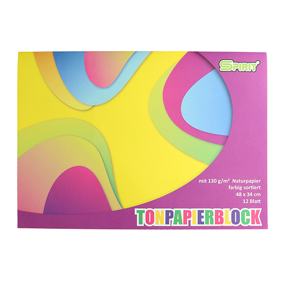 TTS kolaž papir 37x48cm u paketu od 12 listova, prirodni 130g papir za kreativne radove