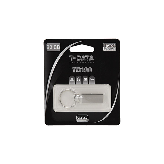 TTO USB Flash Drive 32GB TD100 srebrne boje na bijeloj podlozi