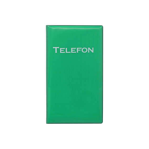 TTO tel adresar zelene boje dimenzija 11.5x19.5 cm sa gumenom navlakom