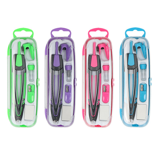TTS Šestar STUDY 5D set u 4 neon boje u PVC kutiji