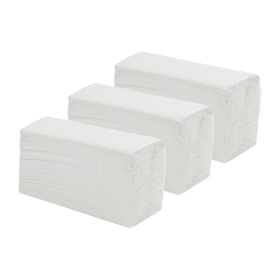TTC ubrus za ruke 4000, bijeli papirni ručnik dimenzija 24x21 cm, 2 sloja, V-preklop