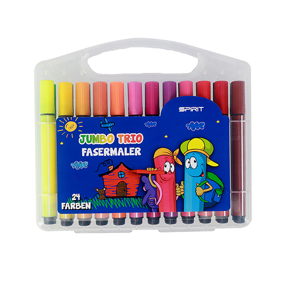 TTS Flomaster JumboTrio 24/1 PVC pakovanje sa 24 flomastera u plastičnoj kutiji