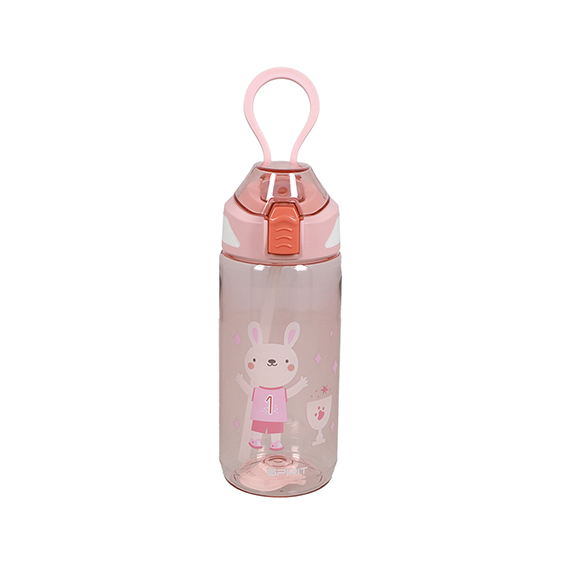 TTS flaša za piće KIDS 570ml Ro sa motivom dječaka, preklopivom slamkom i ružičastim poklopcem