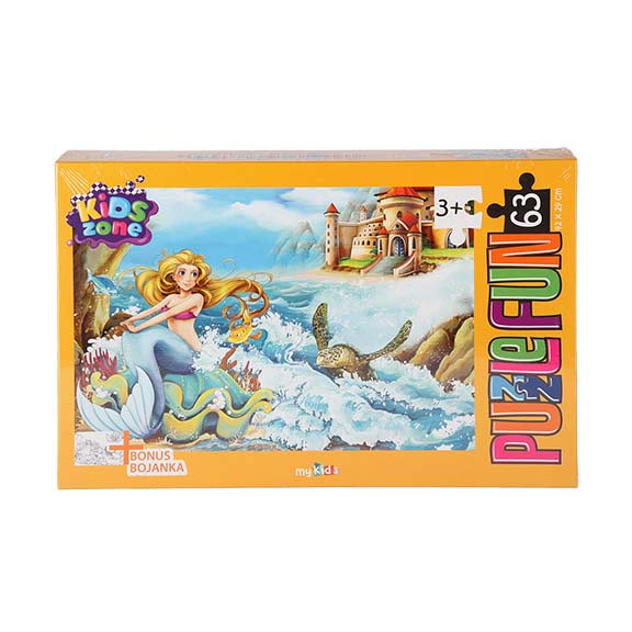 MO Puzle 63 Sirena 42x29cm kutija s motivom sirene i bonus bojanka