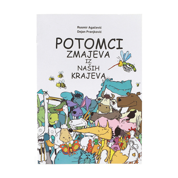 Ilustrovana slikovnica Potomci zmajeva sa zmajem u boji na tvrdom povezu
