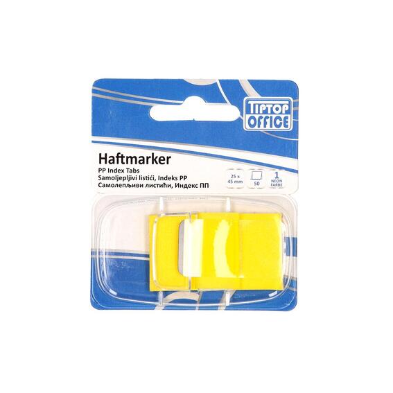 TTO samoljepljivi blok Ob 25x45 mm 50 listova PP folija žuta