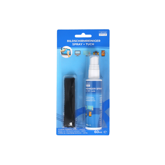 TTO set sprej za čišćenje LCD ekrana 60ml sa mikrofi ber krpom
