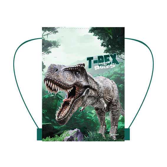TTS Sport torba T-Rex 26 u 10 motiva, dimenzija 47x34 cm, od 210D poliestera sa ojačanim metalnim prstenovima